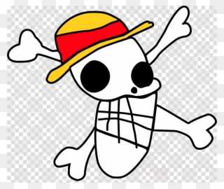 Luffy Jolly Roger Draw Clipart Monkey D - One Piece Jolly Roger Luffy - Png Download