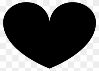 Heart Object Clipart - Black Heart Vector - Png Download