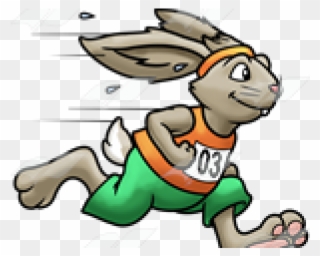 Hare Clipart Race - Racing Hare Cartoon - Png Download