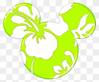 Mickey Heads Hawaiian Style - Hawaiian Mickey Mouse Head Clipart