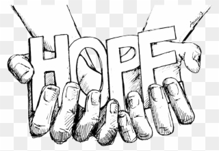 Support Drawing Encouragement Clip Free Download - Hope Clipart Black And White - Png Download