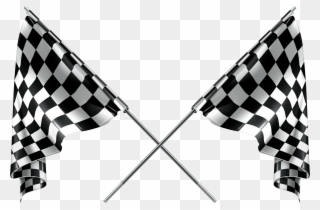 Checkered Flags Png Clipart - Checkered Racing Flags Png Transparent Png