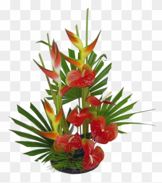 Waipio Tropical Hawaii Flowers Bouquet Hawaiian Flowers - Tropical Flower Arrangement Clipart
