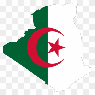Flag Of Algeria National Flag - Algeria Flag Map Png Clipart