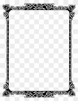 Picture Frames Medieval Ornament - Black And White Templates Clipart