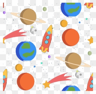 Cartoon Rocket Clip Art Background Transprent - วาด รูป อวกาศ น่า รัก - Png Download