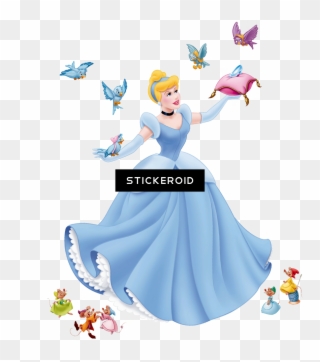 Cinderella Disney - 65x85cm Disney Princess Cinderella Sticker Wall Decoration Clipart