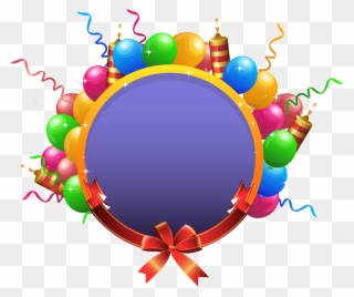 Vector Transparent Balloon Birthday Party Clip - Circle Birthday Celebration Png