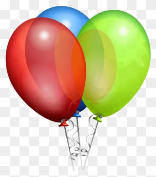 Funny Birthday Wishes First - Balloon Red Green Blue Clipart