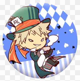 [preorder] Hero In Wonderland Tea Party Pin Buttons - Cartoon Clipart