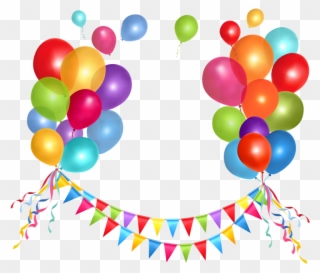 Balloon Clipart Happy Birthday - Birthday Decoration Clipart Png Transparent Png