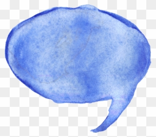 8 Watercolor Speech Bubbles Png Transparent Onlygfx - Blue Watercolor Speech Bubble Clipart