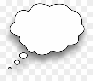 Thought Bubble Empty - Thought Bubble Black Background Clipart