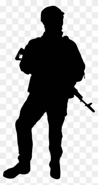 Soldiers Clip Art At Getdrawings Com Free - Soldier Silhouette No Background - Png Download