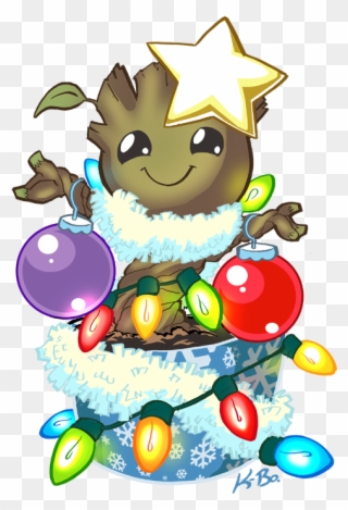 Elbow Clipart Force - Groot Christmas - Png Download