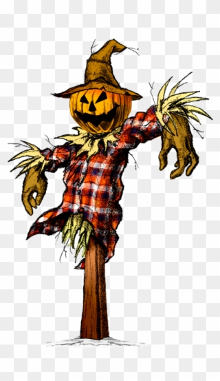 Scarecrow Vector Scary - Scary Scarecrow Clipart - Png Download