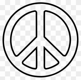 Peace Sign Clip Art - Drawing Of Peace Sign - Png Download