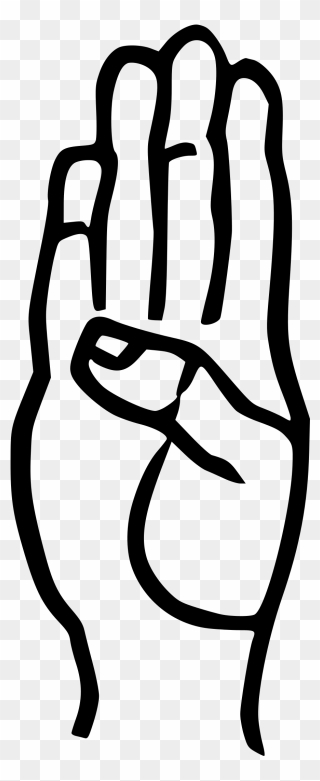 Sign Language B - Hand Signals For Choir Directing Clipart