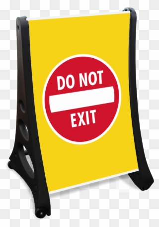 Do Not Exit Portable Sidewalk Sign - Pickup And Drop Off Signs Clipart