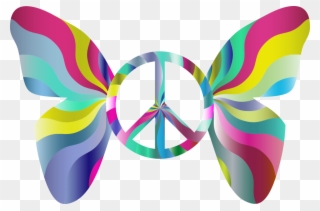 All Photo Png Clipart - Butterfly Peace Sign Transparent Png