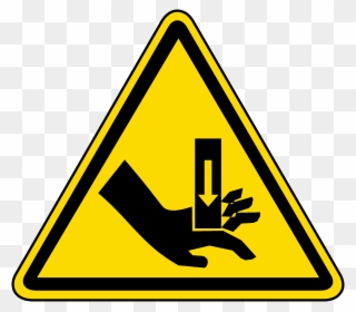 Hand Crush Warning Label - Hand Crush Warning Sign Clipart