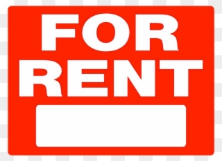 For Rent Rectangular Sign - Rent Sign Clipart