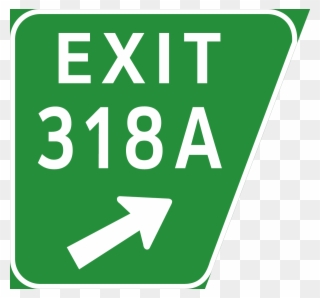 Numbered Exit Sign With Suffix Dim - Brexit Sign Clipart