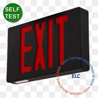 Exit Sign, Standard - Self Testing Emergency Lights Clipart
