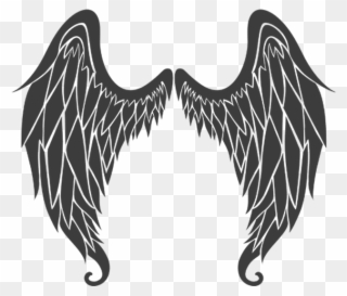 Excellent Angel Wings Wall Decal Easy Decals St17 - Illustration Clipart