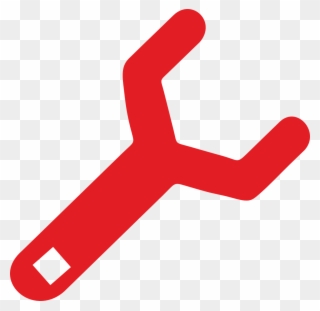 Wrench Workshop Tools - Wrench And Nut Icon Red Clipart