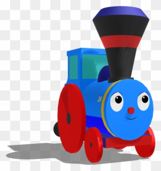 Sasha Is A Little Blue Engine From Daisyland - Locomotive Clipart