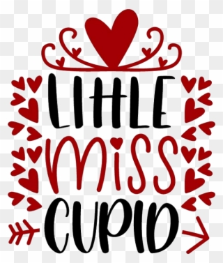 Little Miss Cupid - Valentines Day Baby Onesie Clipart