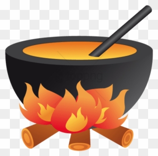 Free Png Fire, Poison Icon - Orange Cauldron Clipart