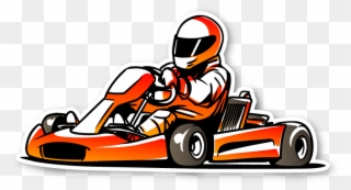 Familyfun Orangegocart - Go Kart Racing Icon Clipart