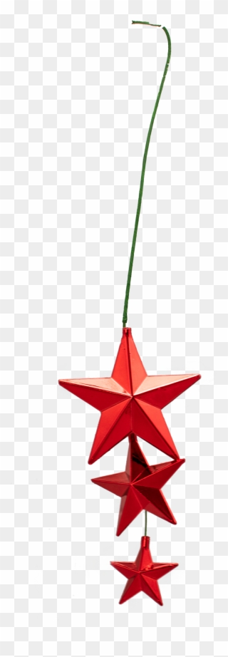 Red Star Piks Ornaments - Triangle Clipart