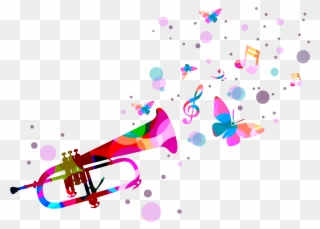 Quotation Music Trumpet - Confetti Trumpet Png Clipart