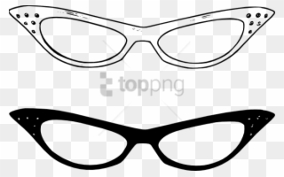 Free Png Glasses Frames Clipart Png Image With Transparent - Draw Cat Eye Glasses