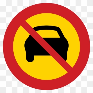 No Parking Sign Clip Art - Banned Driving - Png Download