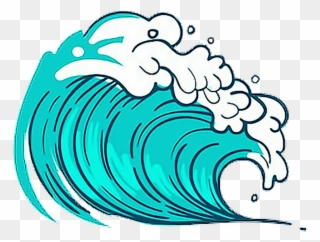 #sea #wave #blue #freetoedit #귀여운 #picsart #cute #kawaii - Wave Art Elements Png Clipart