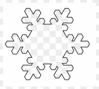 Copo De Nieve Png 339404 - Snowflake Black And White Simple Clipart