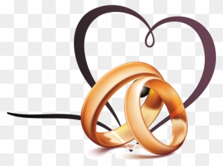 Cartoon Wedding Rings Transparent Background - Carton