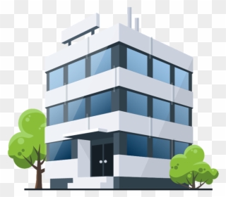Building Medical Cartoon Office Royalty-free Free Download - Commercial Building Vector Png Clipart