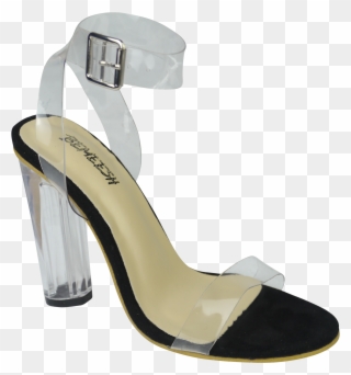Womens Ladies Perspex Heels - Basic Pump Clipart