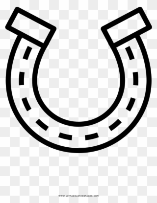 Horse Shoe Coloring Page Clipart