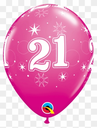 Wild Berry 21st Birthday Latex Balloons - 40th Birthday Balloon Clipart - Png Download
