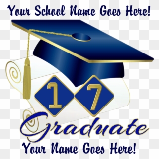 Blue Graduate Cap And Diploma Body Suit - Graduation Clipart