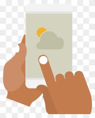 Xperia Tipo Symbol Click On The Phone - Cartoon Hand Click Png Clipart