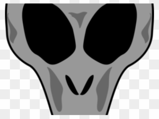Alien Clipart Grey - Alien Head - Png Download