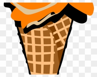 Ice Cream Clipart Orange - 3 Scoop Ice Cream - Png Download