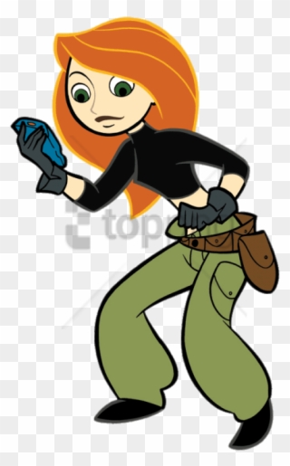Download Kim Possible Looking At Device Clipart Png - Character Kim Possible Cartoon Transparent Png